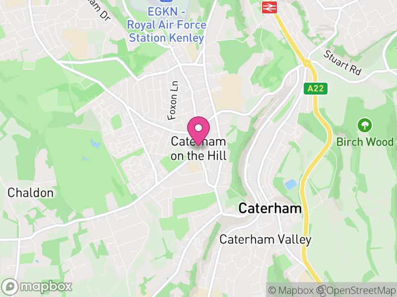 Map of Caterham-on-the-Hill, Tandridge