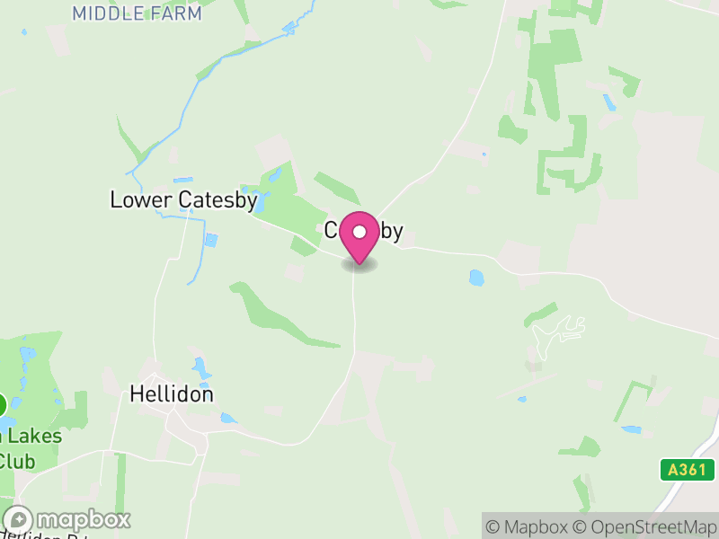 Map of Catesby, West Northamptonshire