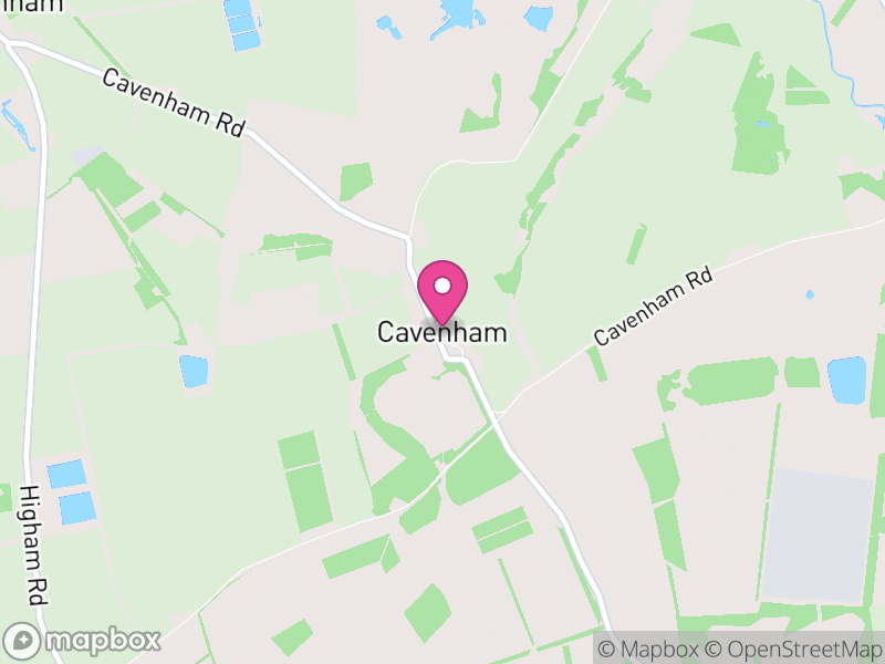 Map of Cavenham, West Suffolk