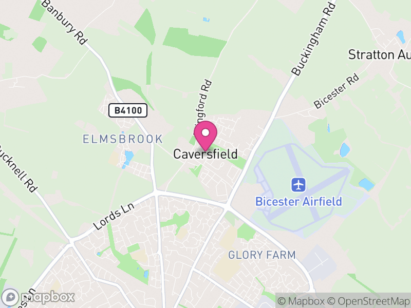 Map of Caversfield, Cherwell