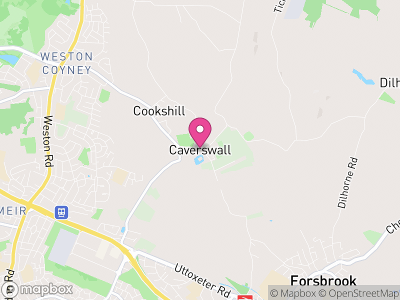 Map of Caverswall, Staffordshire Moorlands