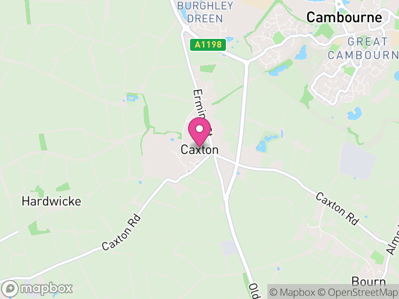 Map of Caxton, South Cambridgeshire