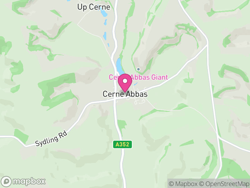 Map of Cerne Abbas, Dorset