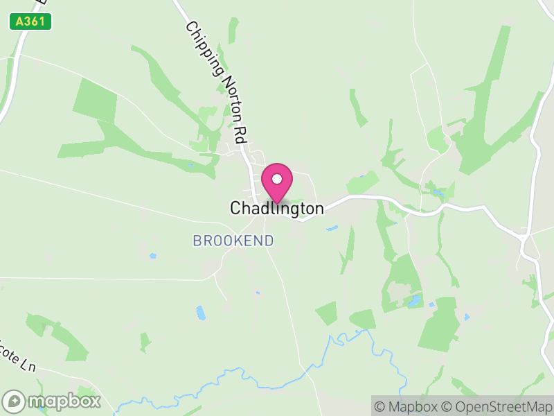 Map of Chadlington, West Oxfordshire