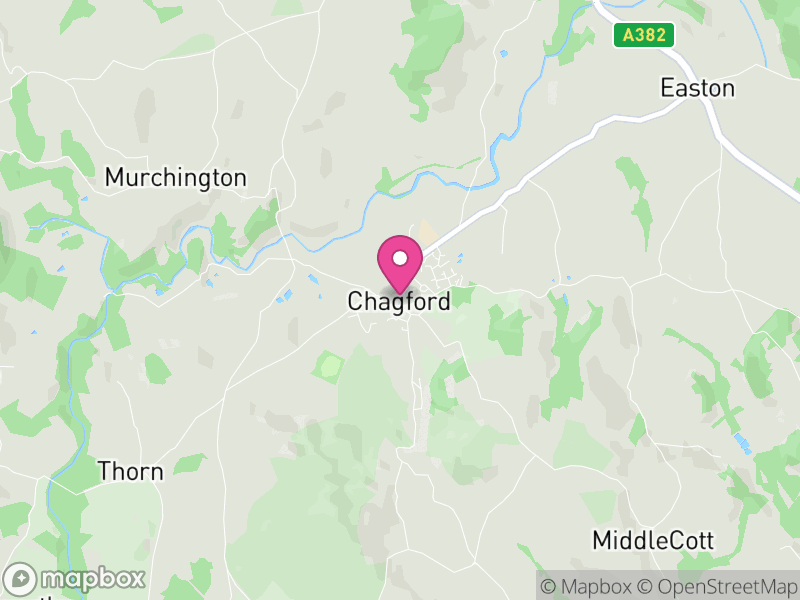Map of Chagford, West Devon