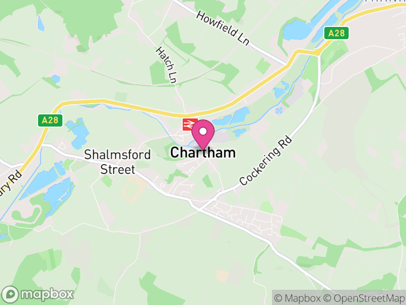 Map of Chartham, Canterbury