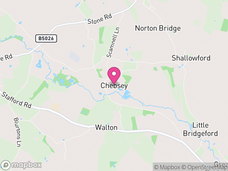 Map of Chebsey, Stafford