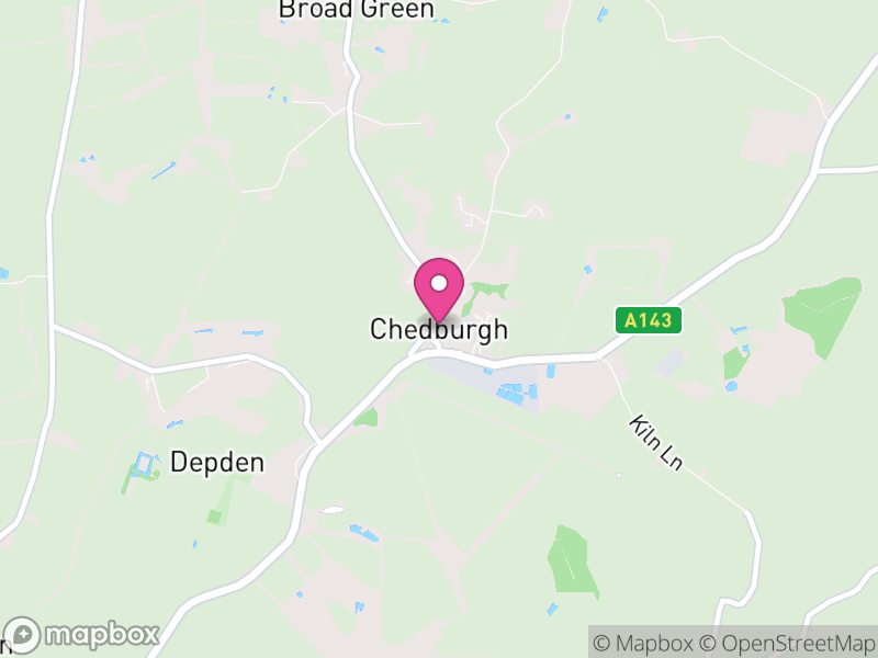 Map of Chedburgh, West Suffolk