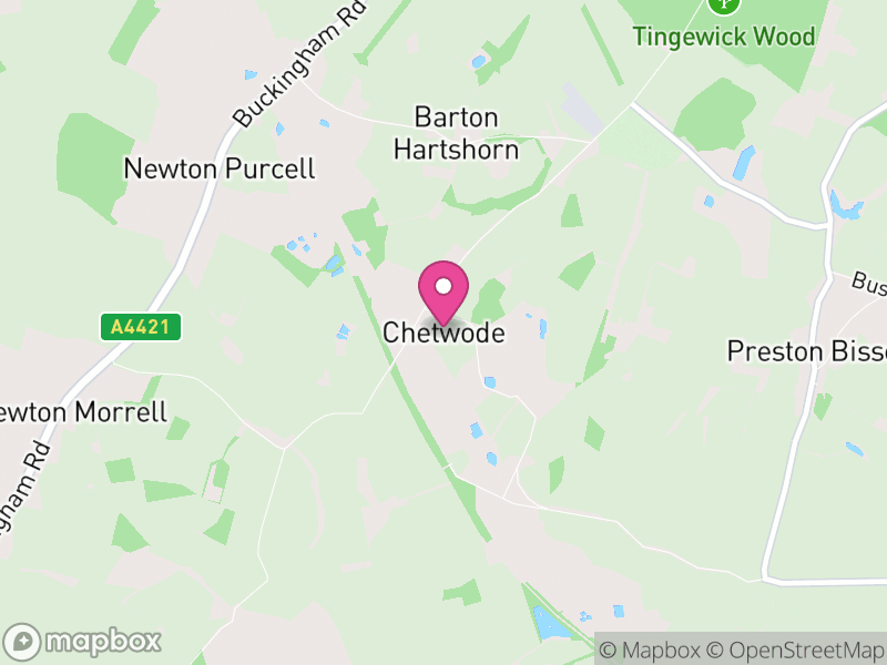 Map of Chetwode, Buckinghamshire