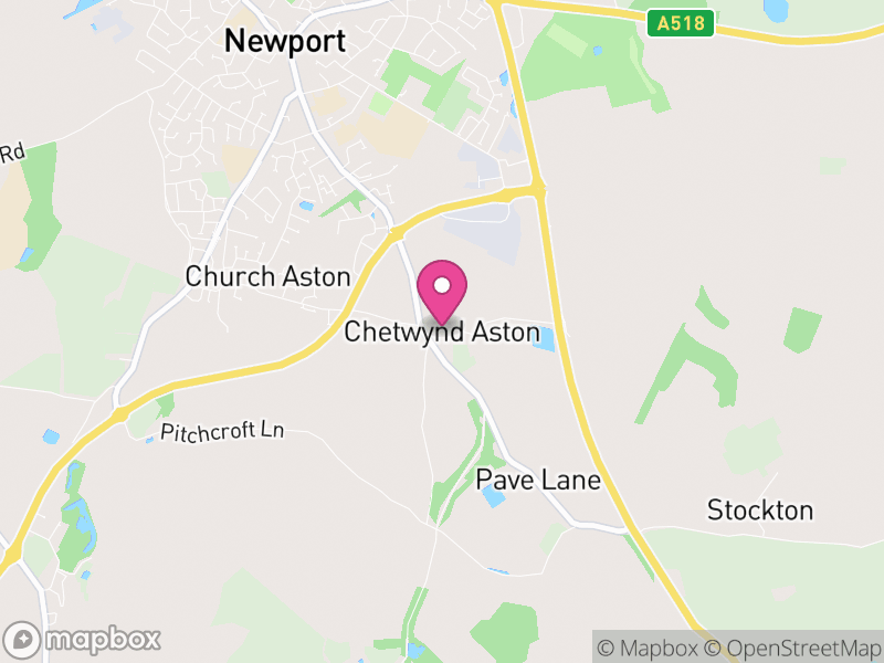 Map of Chetwynd Aston and Woodcote, Telford and Wrekin