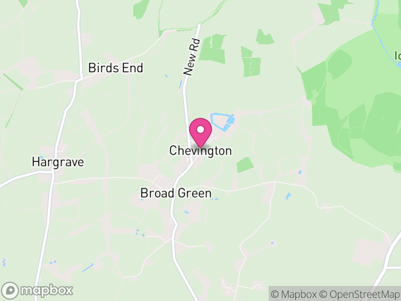 Map of Chevington, West Suffolk