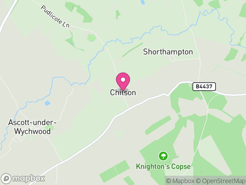Map of Chilson, West Oxfordshire