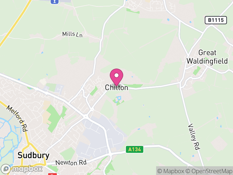 Map of Chilton, Babergh