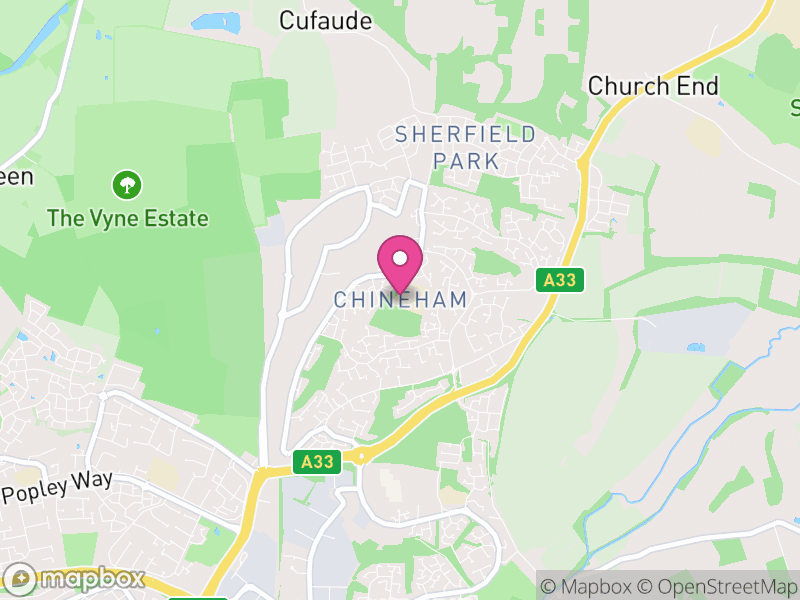 Map of Chineham, Basingstoke and Deane