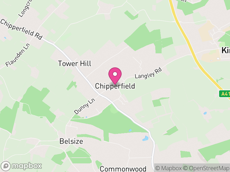 Map of Chipperfield, Dacorum