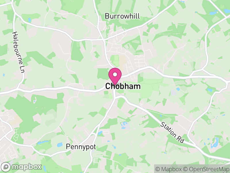 Map of Chobham, Surrey Heath