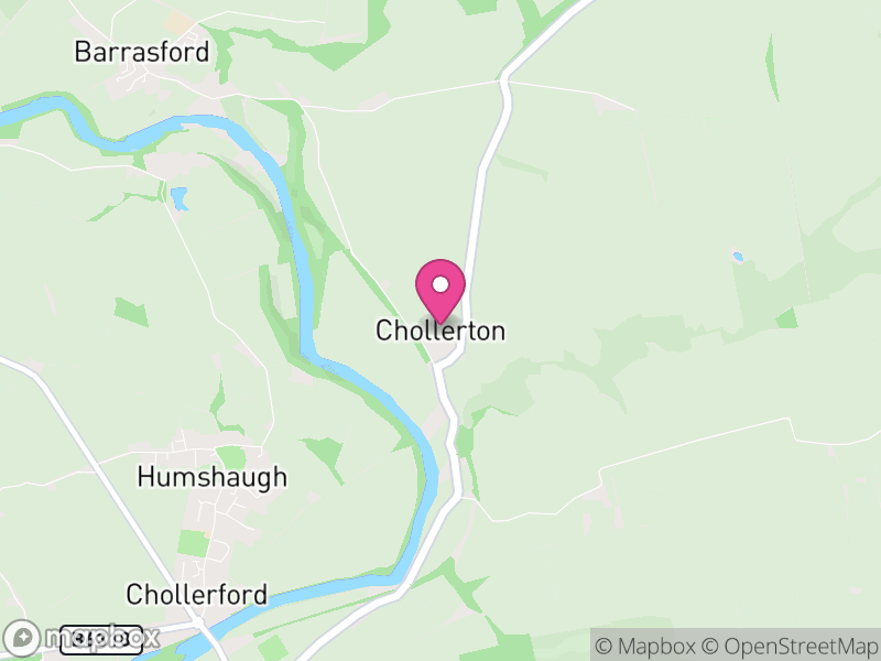 Map of Chollerton, Northumberland