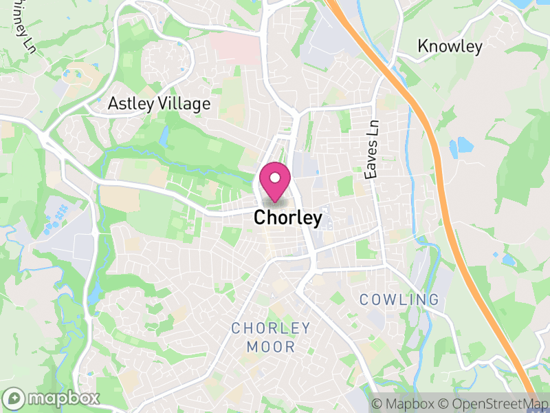 Map of Chorley, Lancashire