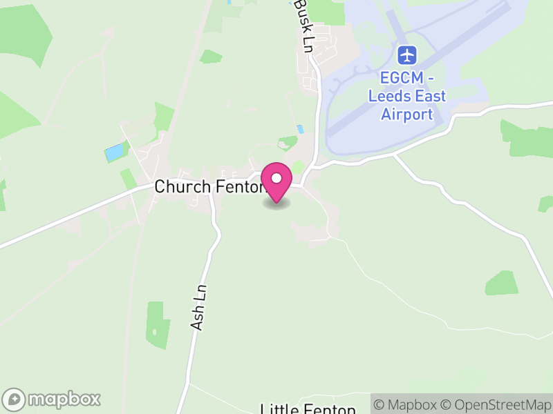Map of Church Fenton, North Yorkshire
