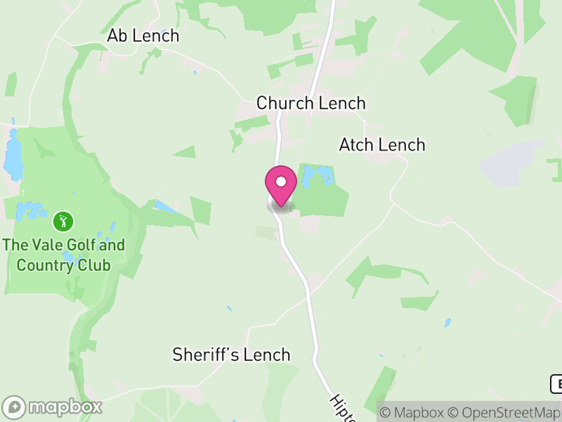 Map of Church Lench, Wychavon