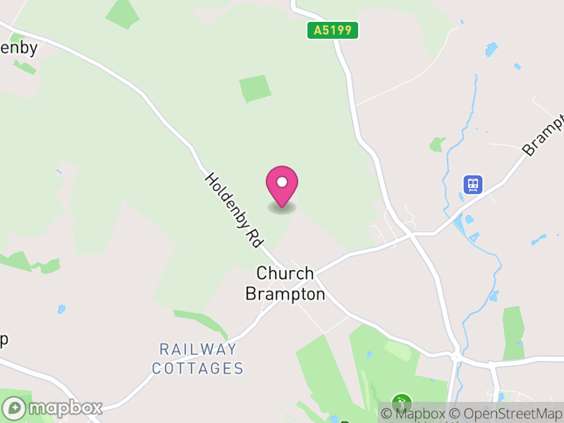 Map of Church with Chapel Brampton, West Northamptonshire