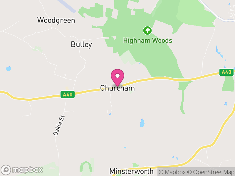 Map of Churcham, Forest of Dean