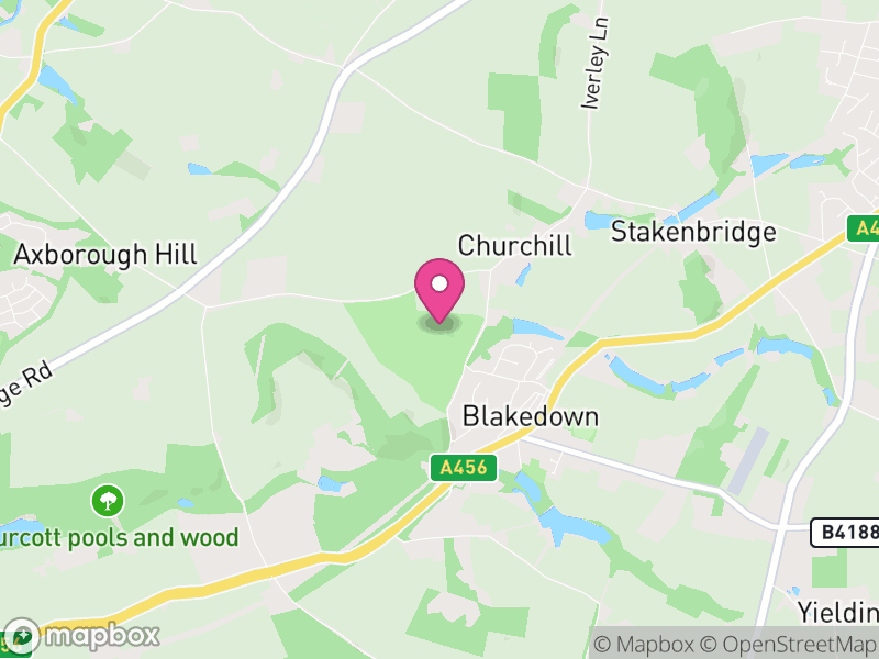 Map of Churchill and Blakedown, Wyre Forest