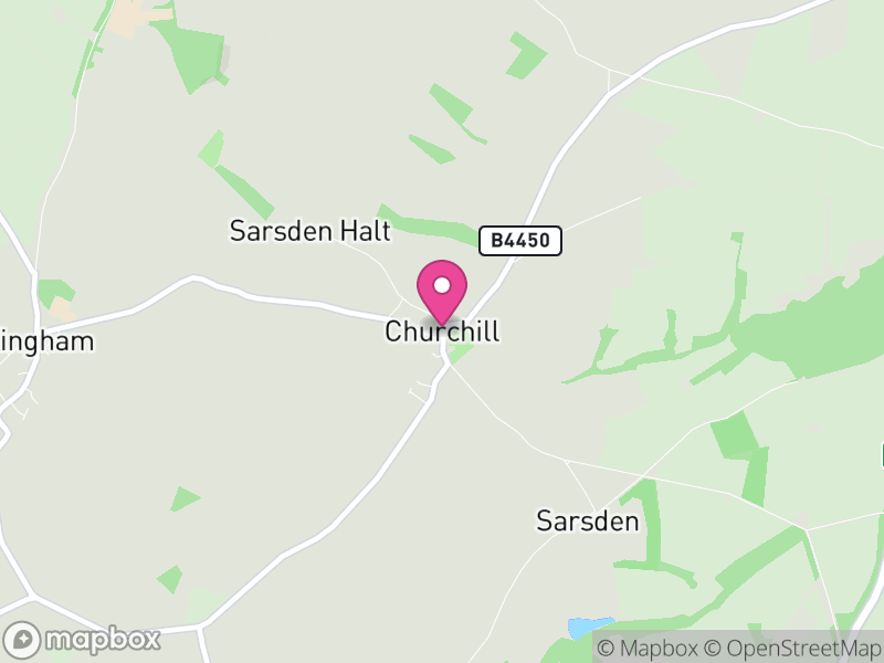 Map of Churchill, West Oxfordshire