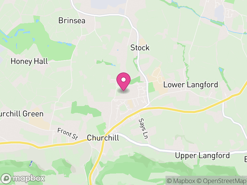 Map of Churchill, North Somerset