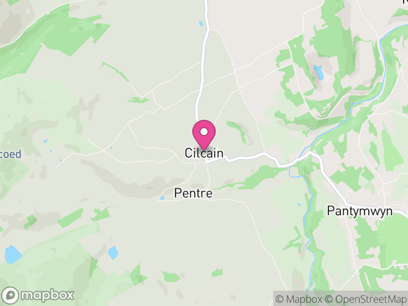 Map of Cilcain, Flintshire
