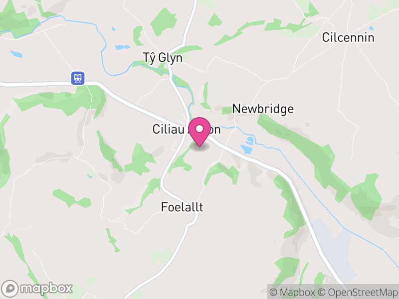 Map of Ciliau Aeron, Ceredigion