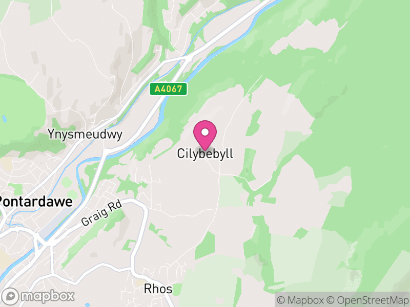 Map of Cilybebyll, Neath Port Talbot