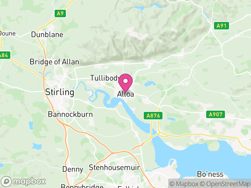 Map of Clackmannanshire, Scotland