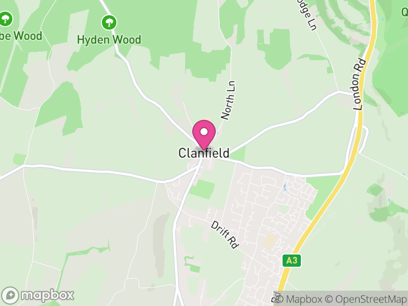Map of Clanfield, East Hampshire