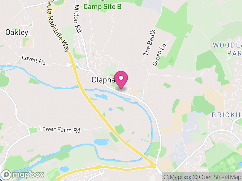 Map of Clapham, Bedford