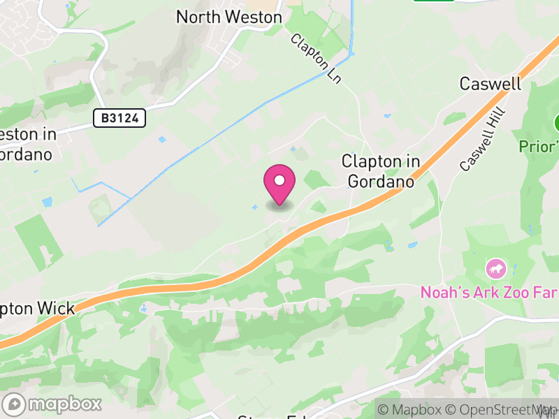 Map of Clapton-in-Gordano, North Somerset