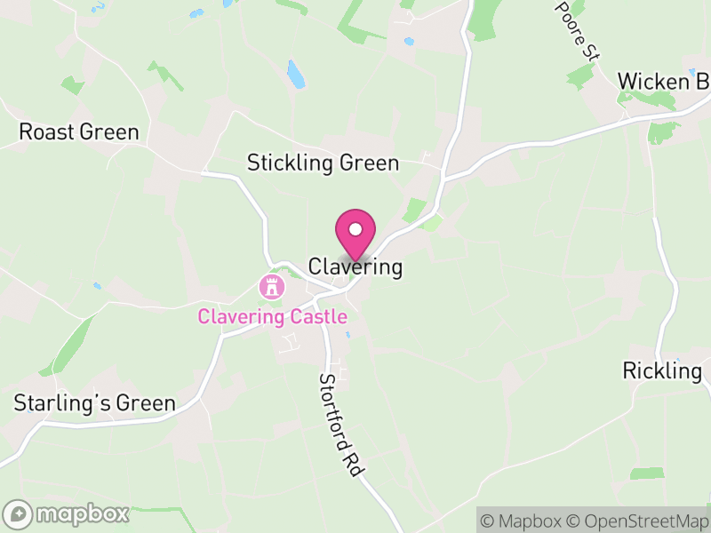 Map of Clavering, Uttlesford