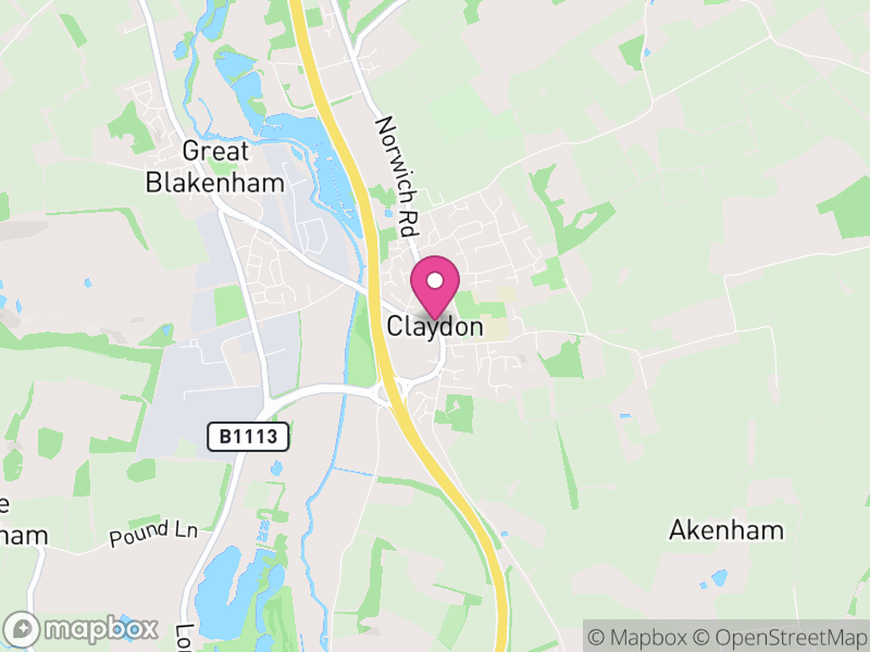 Map of Claydon, Mid Suffolk