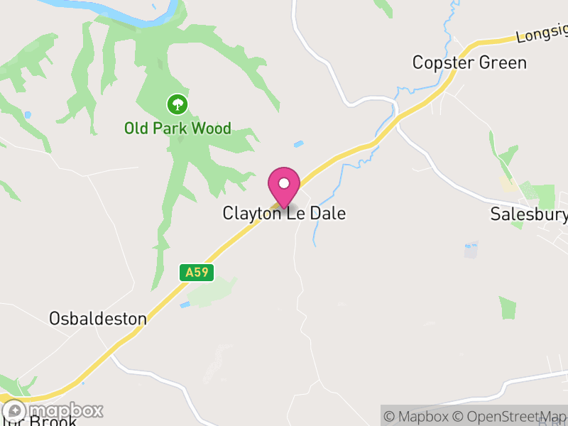 Map of Clayton-le-Dale, Ribble Valley
