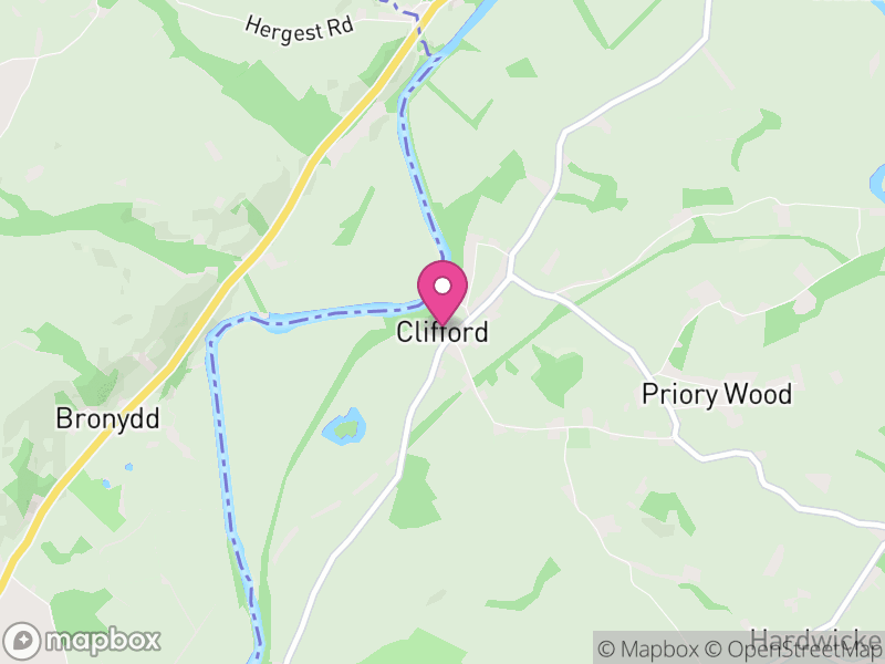Map of Clifford, Herefordshire