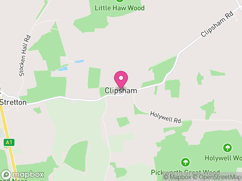 Map of Clipsham, Rutland