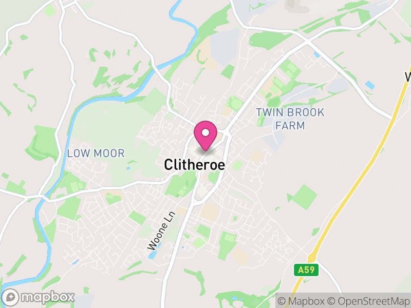 Map of Clitheroe, Ribble Valley