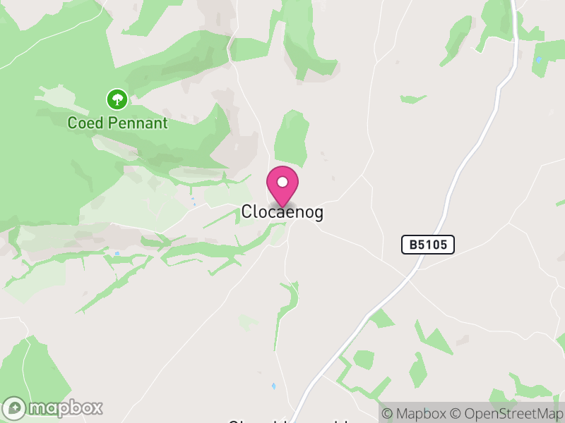 Map of Clocaenog, Denbighshire