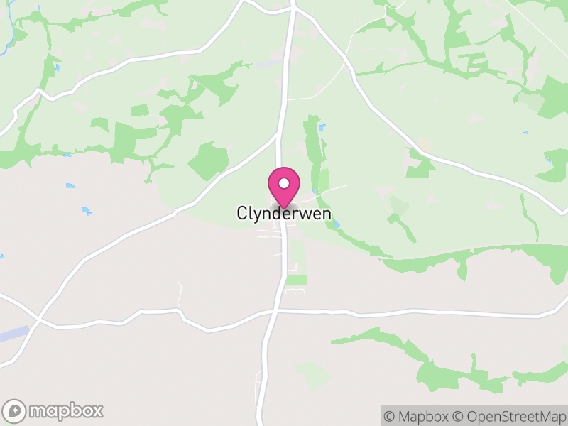 Map of Clynderwen, Pembrokeshire