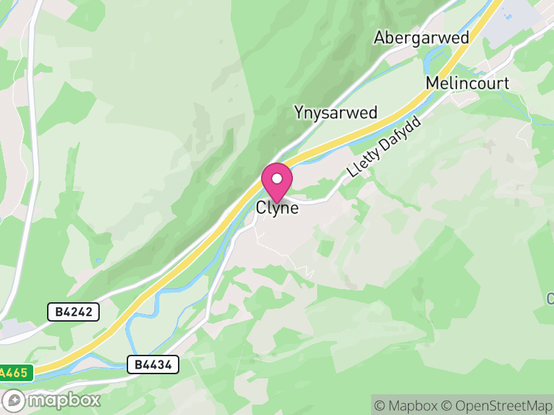 Map of Clyne and Melincourt, Neath Port Talbot