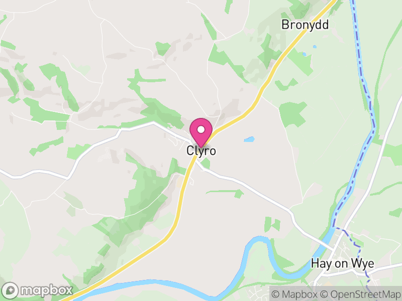 Map of Clyro, Powys