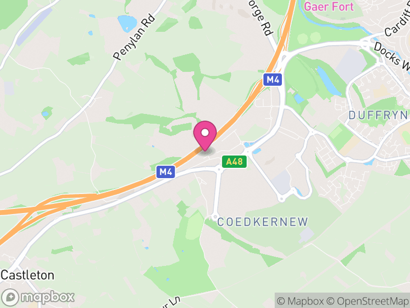 Map of Coedkernew, Newport