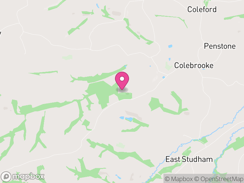 Map of Colebrooke, Mid Devon