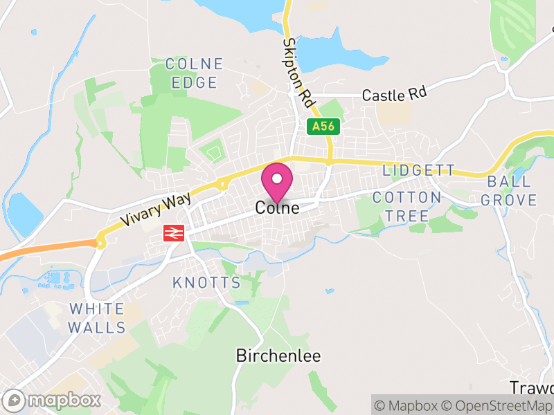 Map of Colne, Pendle, Lancashire, England