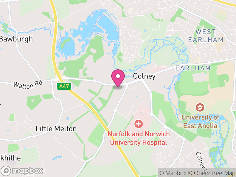 Map of Colney, South Norfolk